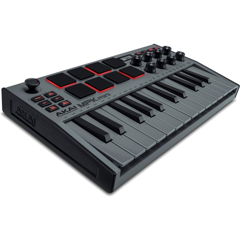 Kontrolna MIDI klavijatura AKAI MPK Mini MK3 (pad kontroler, MIDI, USB) crno-siva-2