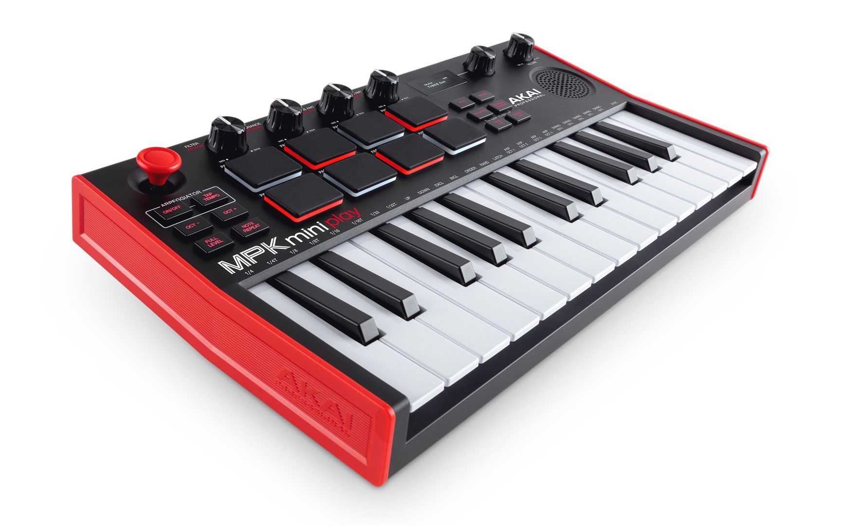 Kontroler Tipkovnica AKAI MPK Mini Play MK3 (USB, MIDI, Pad, Crna, Crvena)