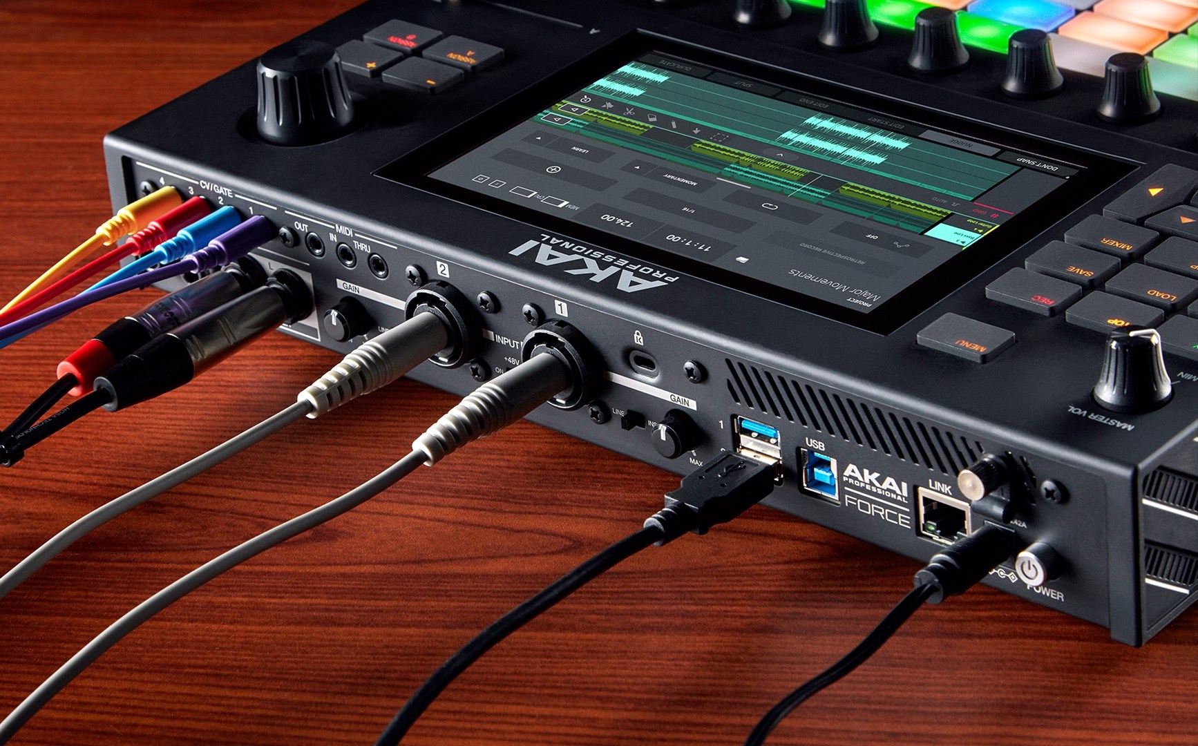 Samostalna stanica za produkciju glazbe AKAI FORCE (sampler, MIDI USB crni)-6