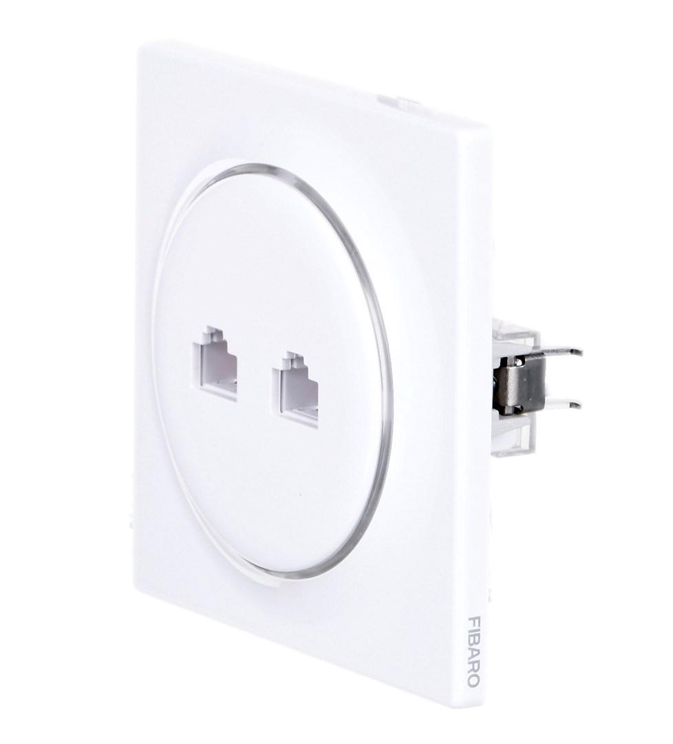 Utičnica FIBARO Walli N (2 x RJ-45 bijela)-1