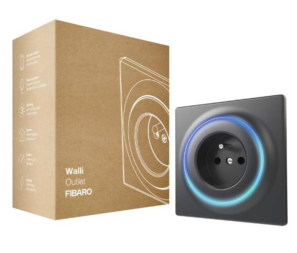 Pametna utičnica FIBARO Walli Outlet (antracit)