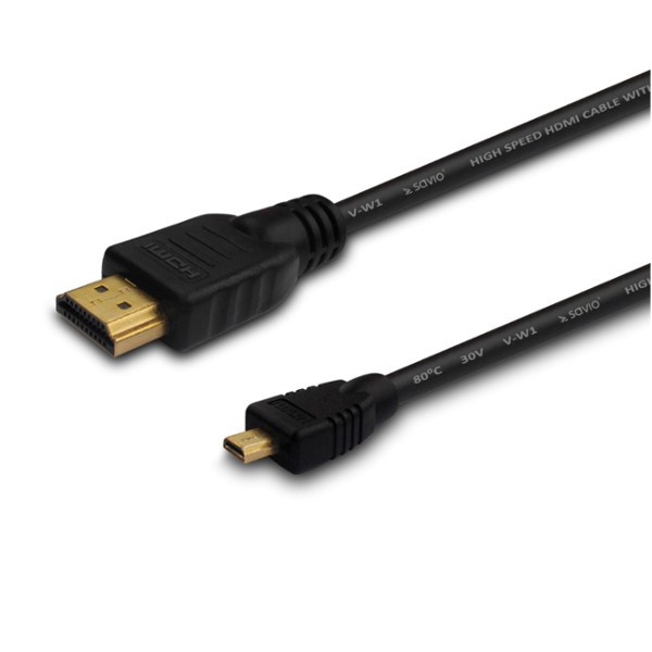 HDMI kabel Savio CL-39 1 m HDMI tip A (Standard) HDMI tip D (Micro crni)-1