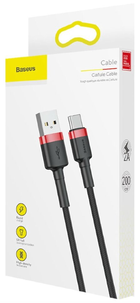 USB kabel Baseus Cafule (2 m, USB A, USB C) crno-crveni-5