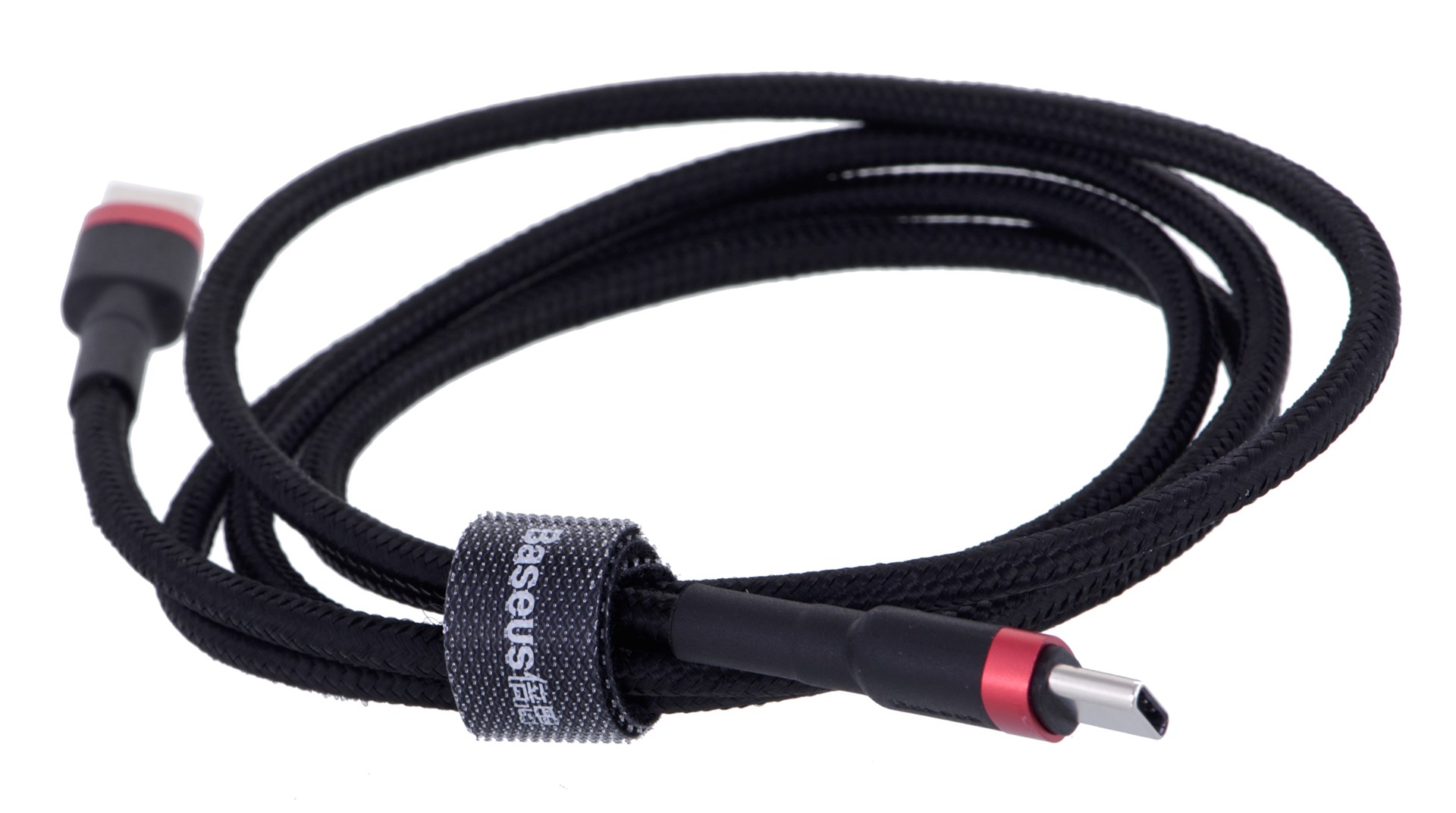 Kabel USB C - USB C CALUFE BRAIDED BASEUS CATKLF-G91 (1 m, PD 2.0, QC 3.0, 60 W) crni-2