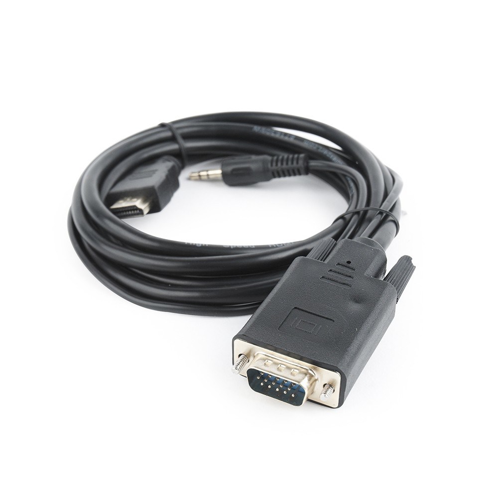 Video adapter kabel GEMBIRD A-HDMI-VGA-03-6 (1.8 m, HDMI Type A (Standard), VGA (D-Sub) + 3.5mm) (crni)-1