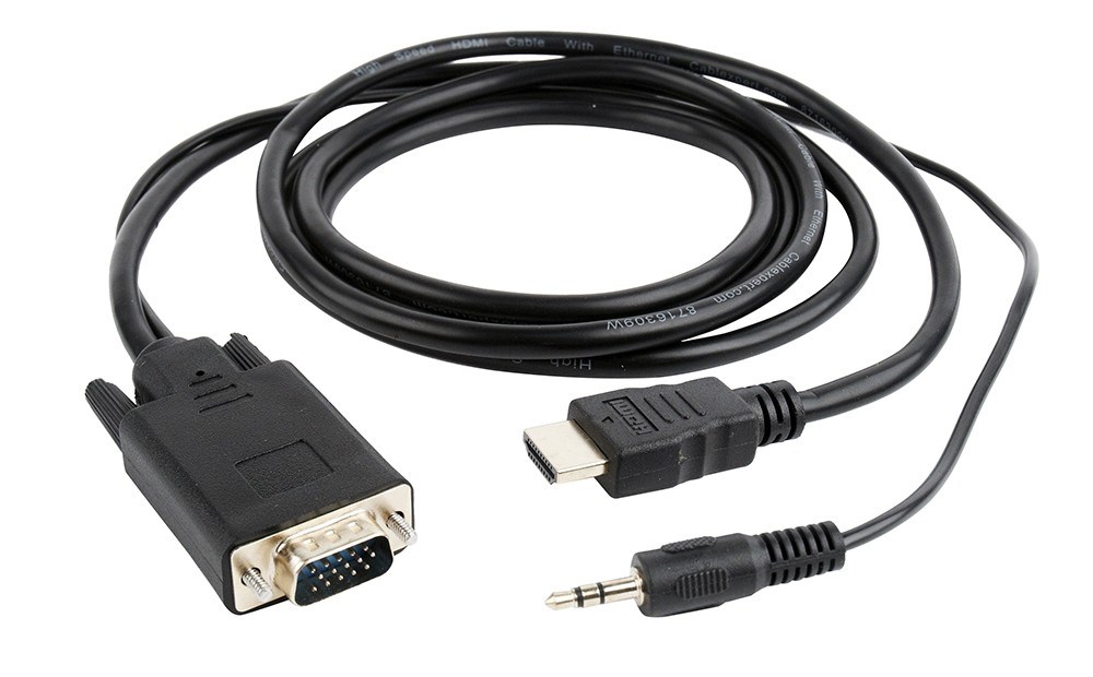 Video adapter kabel GEMBIRD A-HDMI-VGA-03-6 (1.8 m, HDMI Type A (Standard), VGA (D-Sub) + 3.5mm) (crni)-0