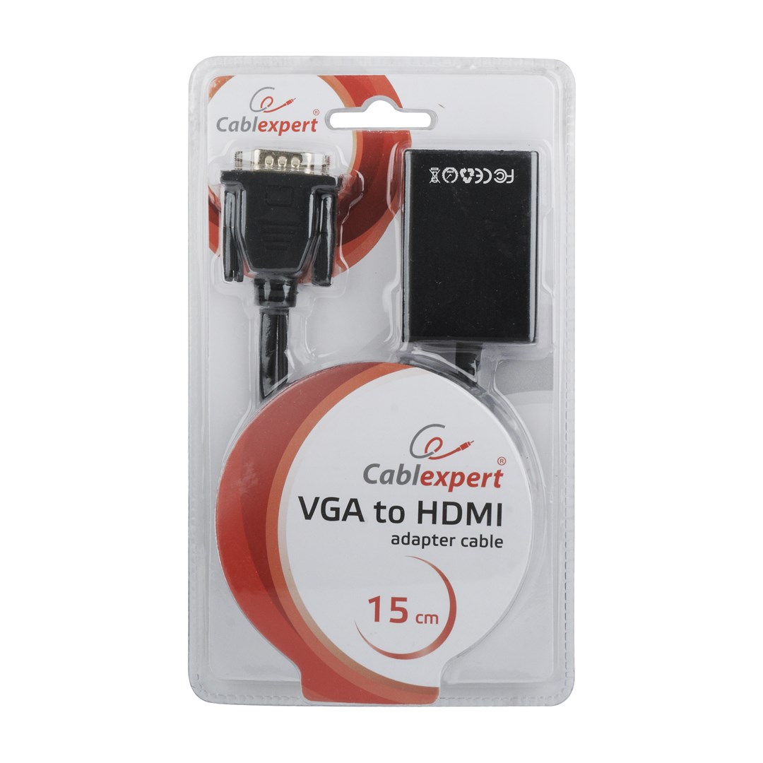 Video adapter kabel GEMBIRD A-VGA-HDMI-01 (0.15 m, HDMI Type A (Standard), VGA (D-Sub)) (crni)-3