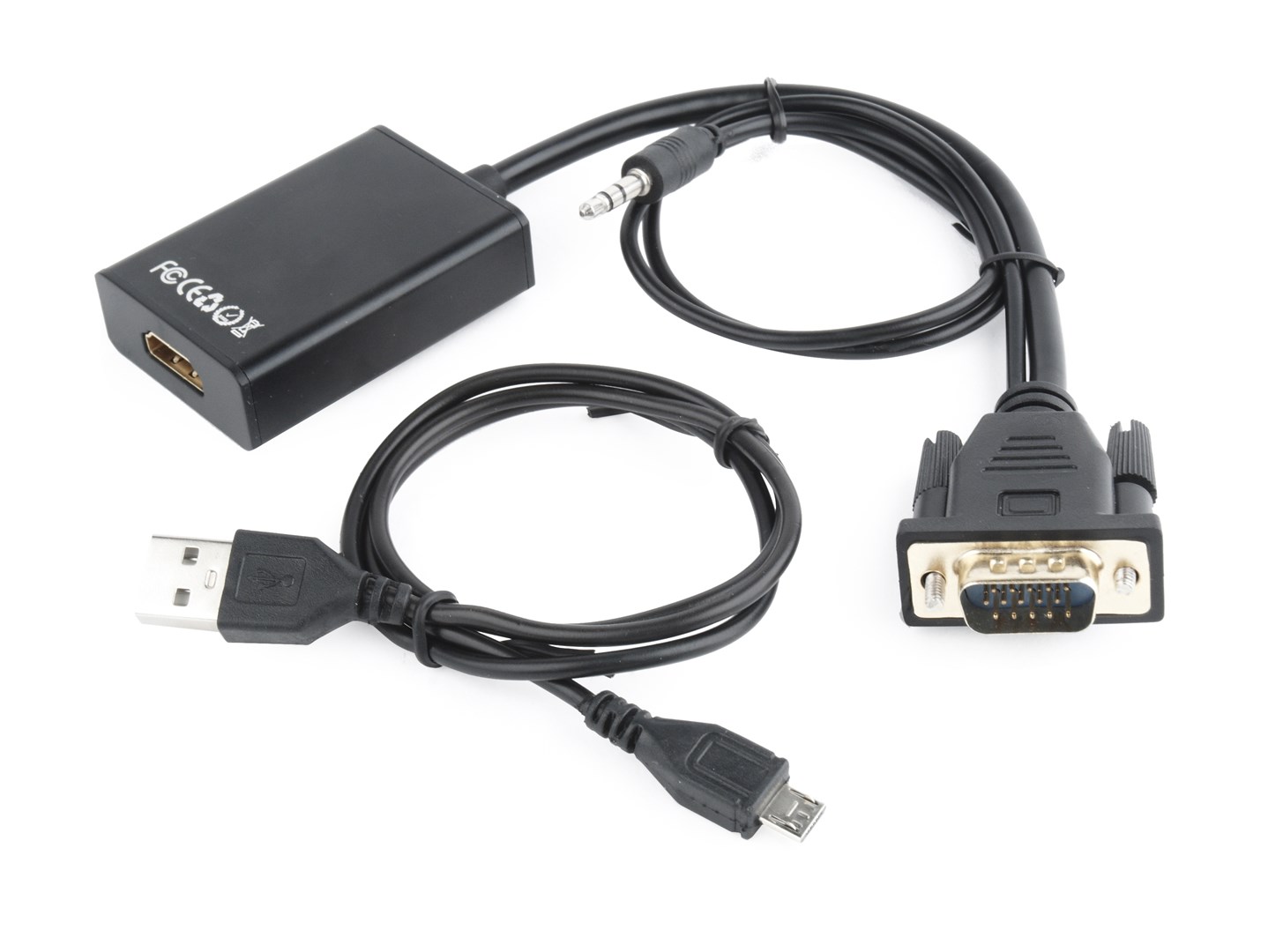 Video adapter kabel GEMBIRD A-VGA-HDMI-01 (0.15 m, HDMI Type A (Standard), VGA (D-Sub)) (crni)