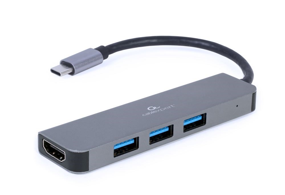 Adapter USB Type-C 2-u-1 multi-port GEMBIRD A-CM-COMBO2-01 (Hub + HDMI)-0