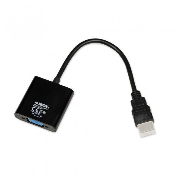 Adapter za video kabel iBox IAHV01 (HDMI Type A, VGA, D-Sub) crna-0