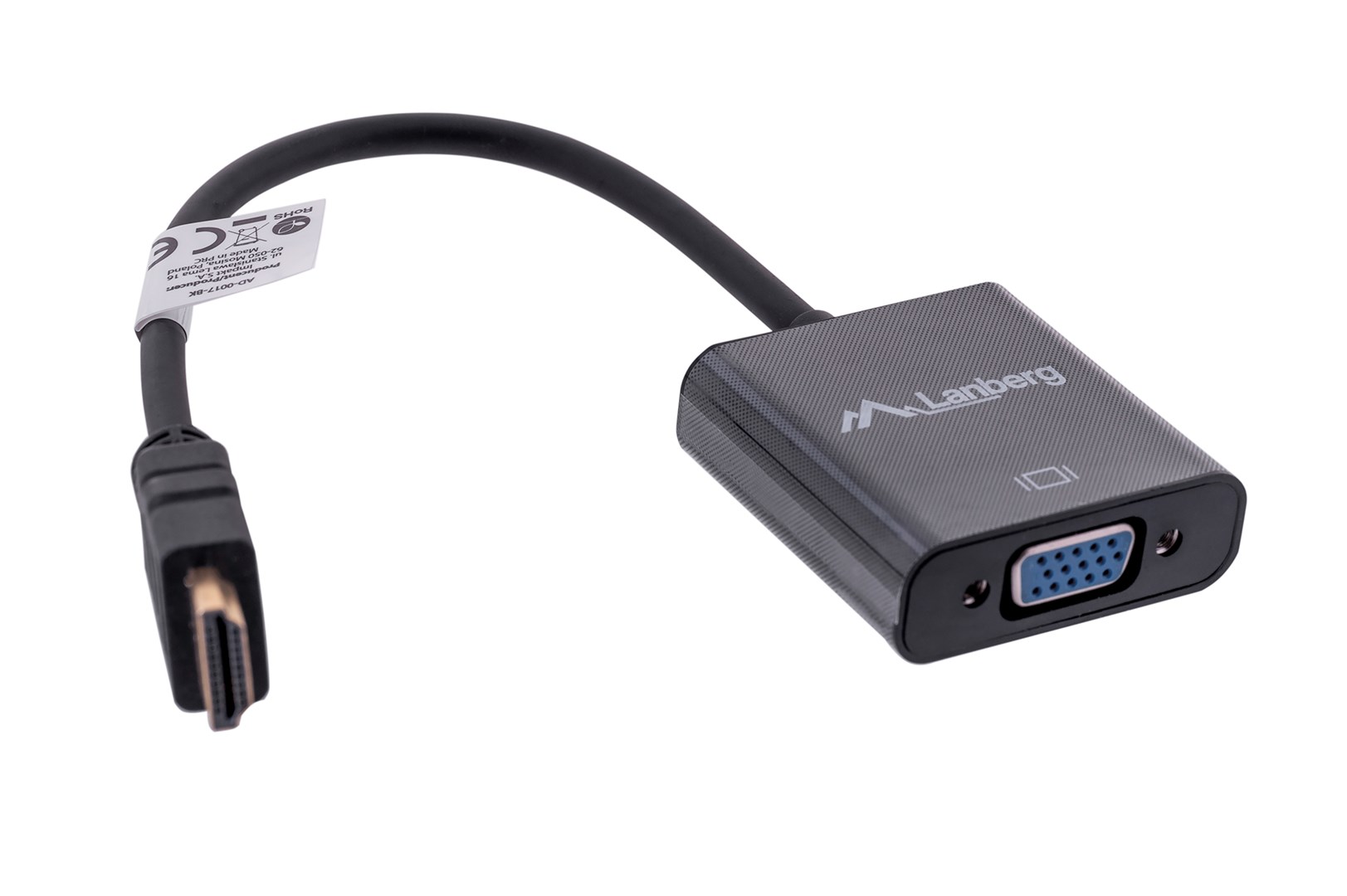 Adapter kabela video Lanberg AD-0017-BK 0.2 m VGA (D-Sub) HDMI Type A (Standard) crni-2