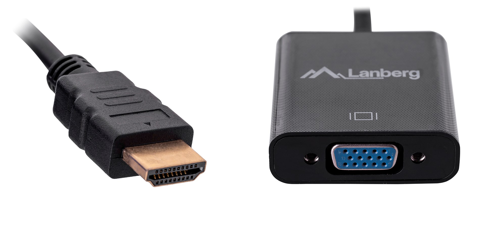 Adapter kabela video Lanberg AD-0017-BK 0.2 m VGA (D-Sub) HDMI Type A (Standard) crni-1
