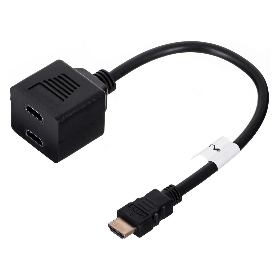 Splitter video Lanberg AD-0019-BK HDMI 2x HDMI-0
