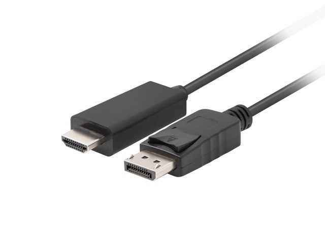 Spolni mjenjač kabela Lanberg CA-DPHD-11CC-0050-BK DisplayPort HDMI crni-2