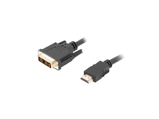 Adapter kabela video Lanberg CA-HDDV-10CC-0018-BK 1.8 m HDMI Type A (Standard) DVI-D crni
