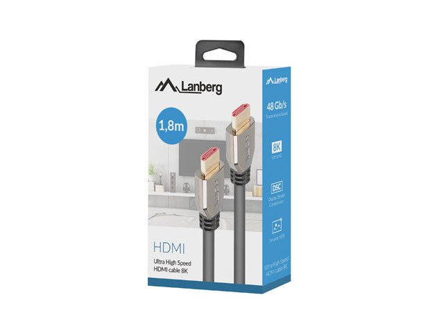 Kabel HDMI Lanberg CA-HDMI-30CU-0018-BK 1.8m tip A (standardni) 8K 60Hz-2