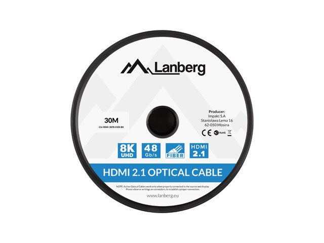 Optički kabel HDMI LANBERG CABLE (30 m, v2.1, 8K, AOC)-3