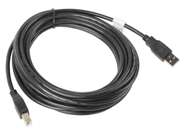 Kabel USB Lanberg CA-USBA-10CC-0050-BK 5 m USB 2.0 USB B crni-0