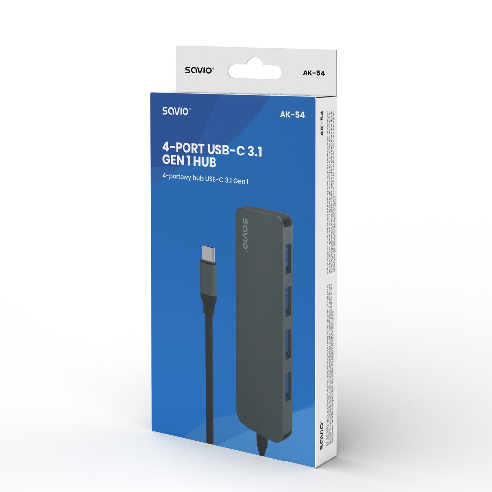 Hub SAVIO AK-54 USB-C USB-A (4 ulaza)-2