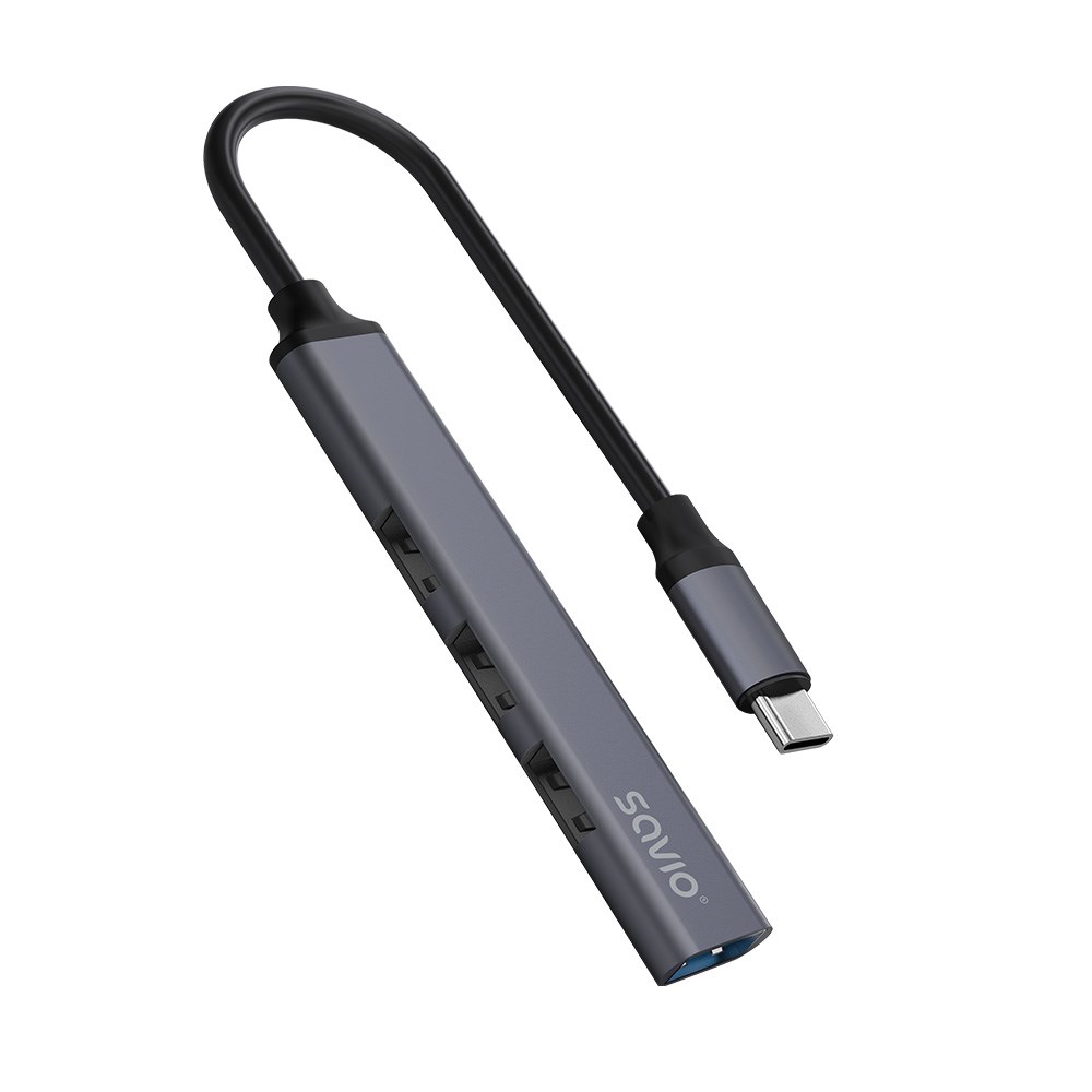 SAVIO AK-71 USB-C hub - 3 x USB-A 2.0, 1 x USB-A 3.0, 4-in-1, 5 Gbps-1