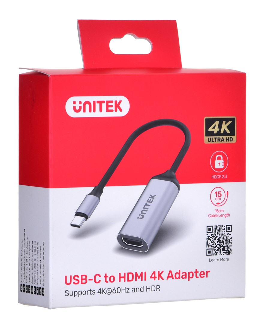 Cable adapter Unitek (V1420A) USB-C - HDMI 2.0 4K 60Hz-4