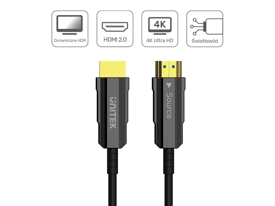 Optički HDMI kabel UNITEK (HDMI 2.0 AOC, 4K 60HZ, 20 m)-6