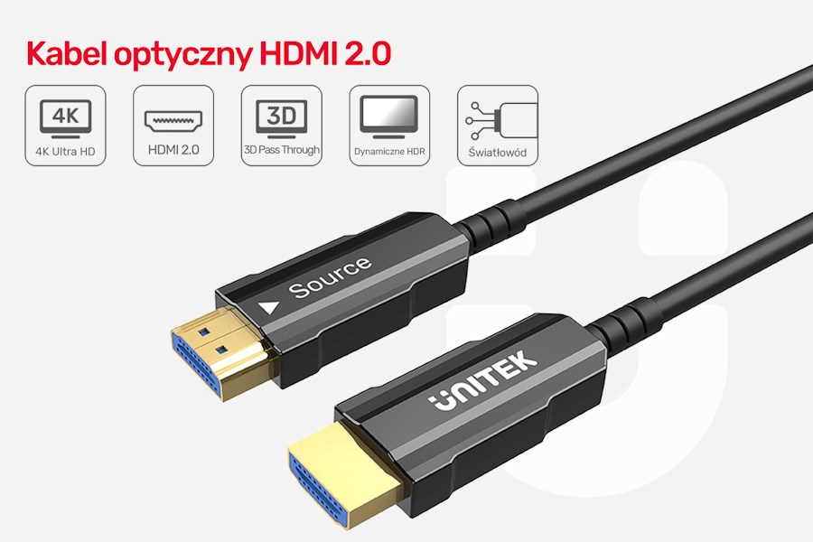 Optički HDMI kabel UNITEK (HDMI 2.0 AOC, 4K 60HZ, 20 m)-5