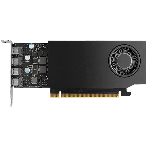 PNY NVIDIA A400 4GB LowProfile PCI-Express 3.0 x16, LP4 GB GDDR6 64-bit 3x Mini DP 1.4 Installguide, Supportguide 4x mDP to DP adapter, 1x LP bracket-0