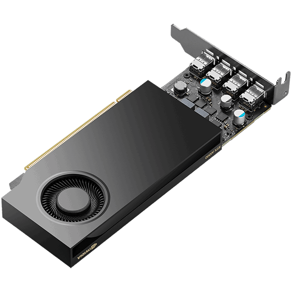 PNY NVIDIA A400 4GB LowProfile PCI-Express 3.0 x16, LP4 GB GDDR6 64-bit 3x Mini DP 1.4 Installguide, Supportguide 4x mDP to DP adapter, 1x LP bracket-3