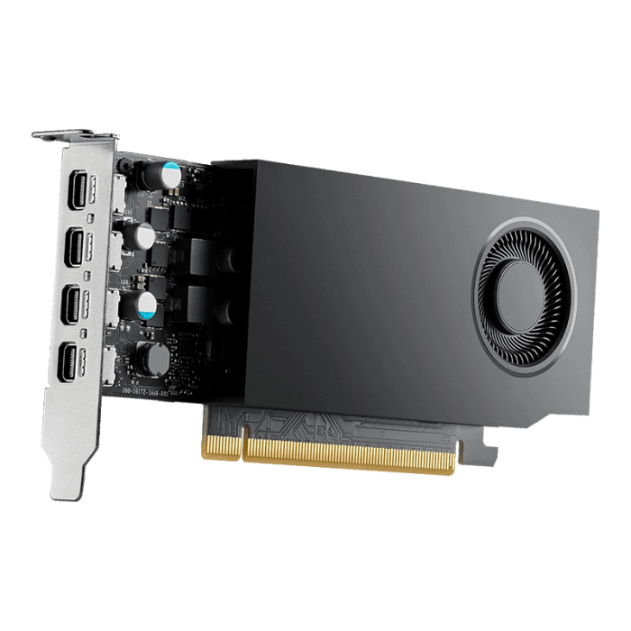 PNY NVIDIA A400 4GB LowProfile PCI-Express 3.0 x16, LP4 GB GDDR6 64-bit 3x Mini DP 1.4 Installguide, Supportguide 4x mDP to DP adapter, 1x LP bracket-6