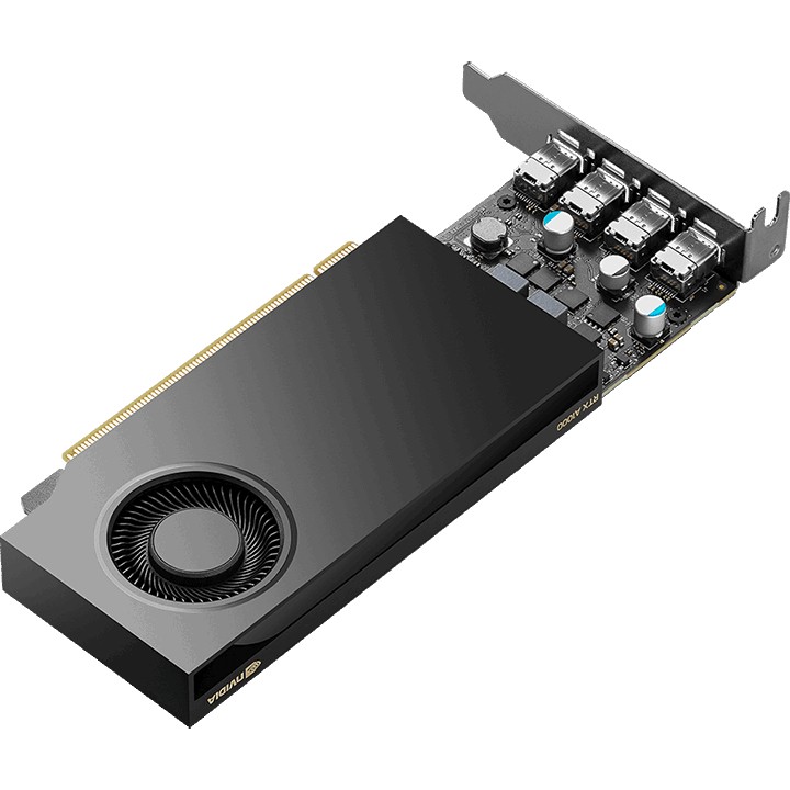 PNY NVIDIA A1000 8GB LowProfile PCI-Express 4.0 x16, LP8 GB GDDR6 128-bit 4x Mini DP 1.4 Installguide, Supportguide 4x mDP to DP adapter, 1x LP bracket"-8