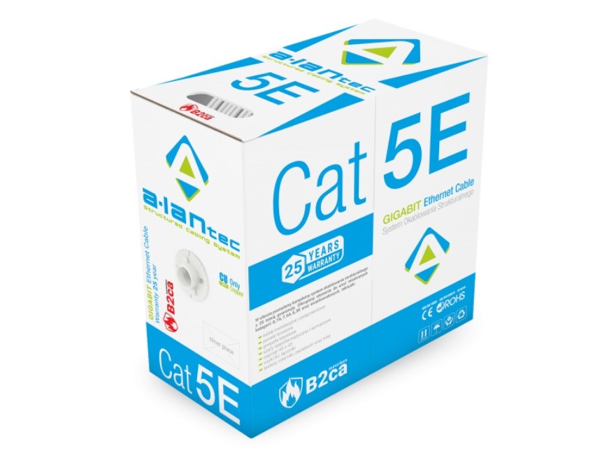 Mrežni kabel ALANTEC Cat5e U/UTP (305 m, LSOH) siva-0