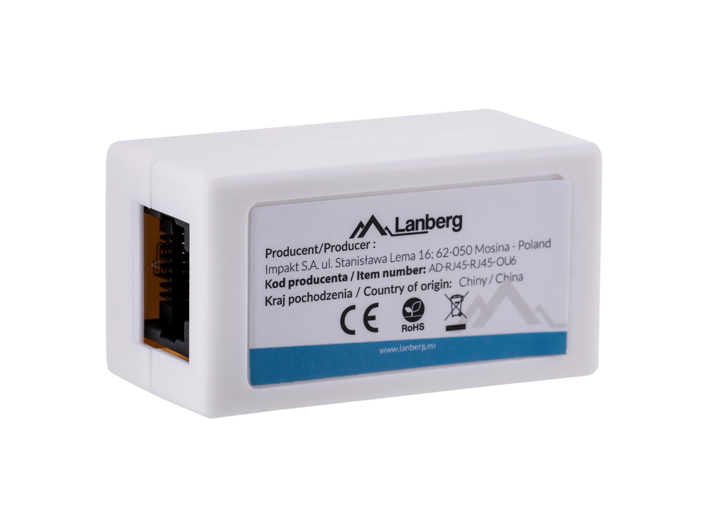 Splitter mrežni Lanberg AD-RJ45-RJ45-OU6 bijeli-1