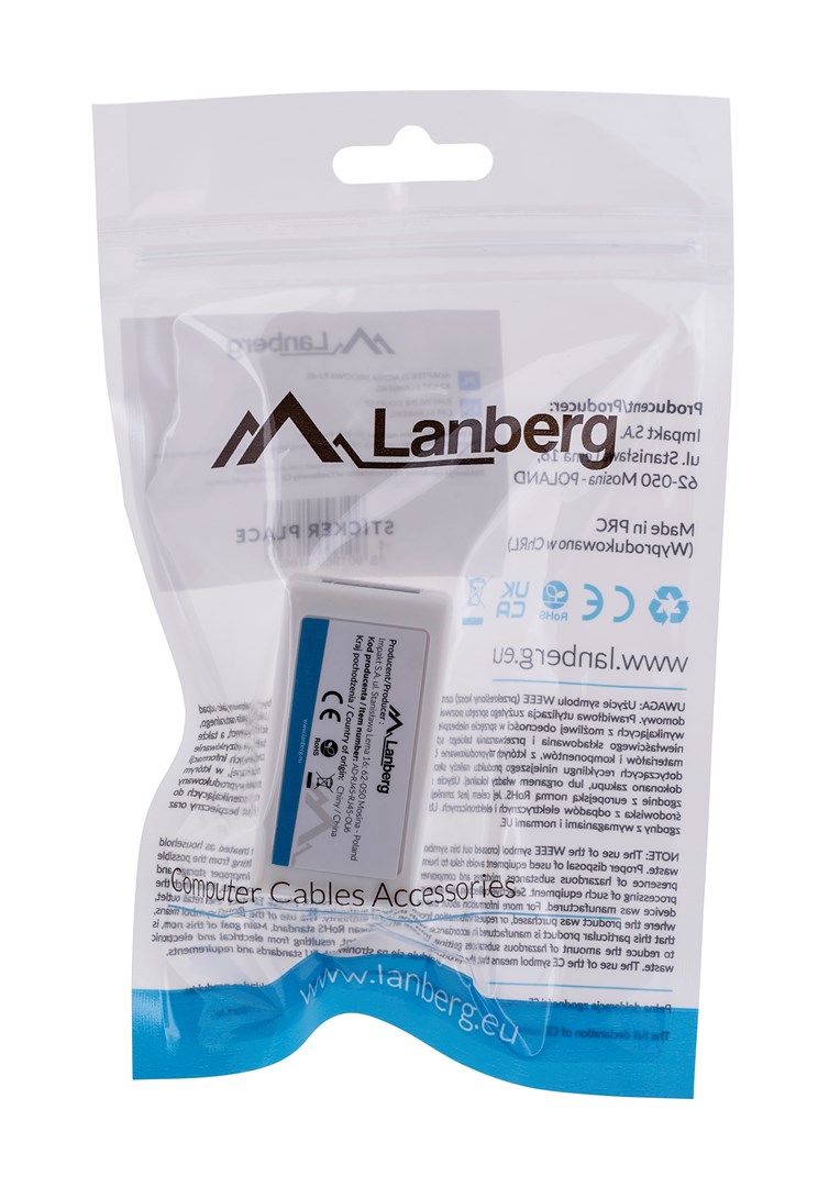 Splitter mrežni Lanberg AD-RJ45-RJ45-OU6 bijeli-2