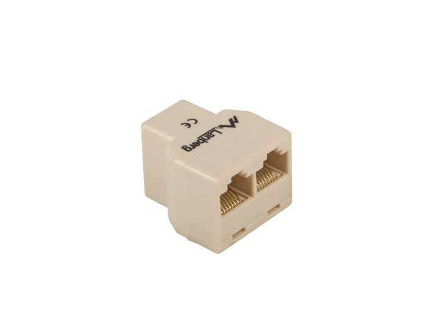 Splitter mrežni Lanberg AD-RJ45-2RJ45-OU bež-1