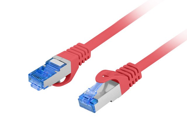 Mrežni kabel LANBERG (S/FTP, CAT.6A 0.5 m, LSZH) crvena-2