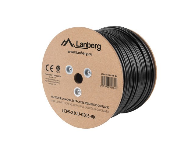 Kabel LAN Lanberg LCF5-21CU-0305-BK 305 m Cat5e F/UTP (FTP) crni-1
