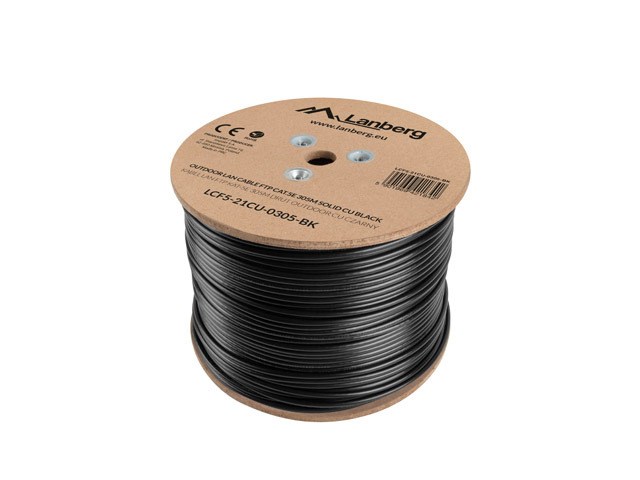 Kabel LAN Lanberg LCF5-21CU-0305-BK 305 m Cat5e F/UTP (FTP) crni-0