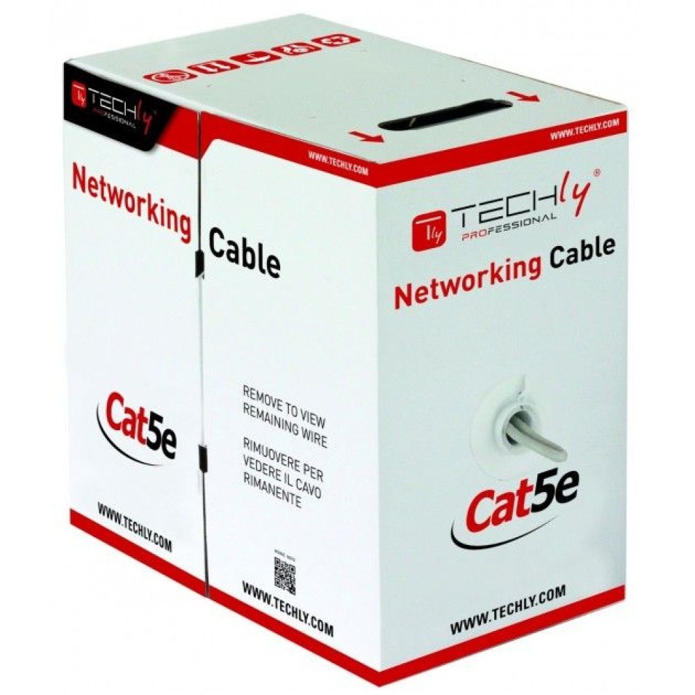 Mrežni kabel Cat.5E TECHLY F/UTP ITP8-RIS-0305LO Hank (CCA, 305m, Solid vanjski) crni-2