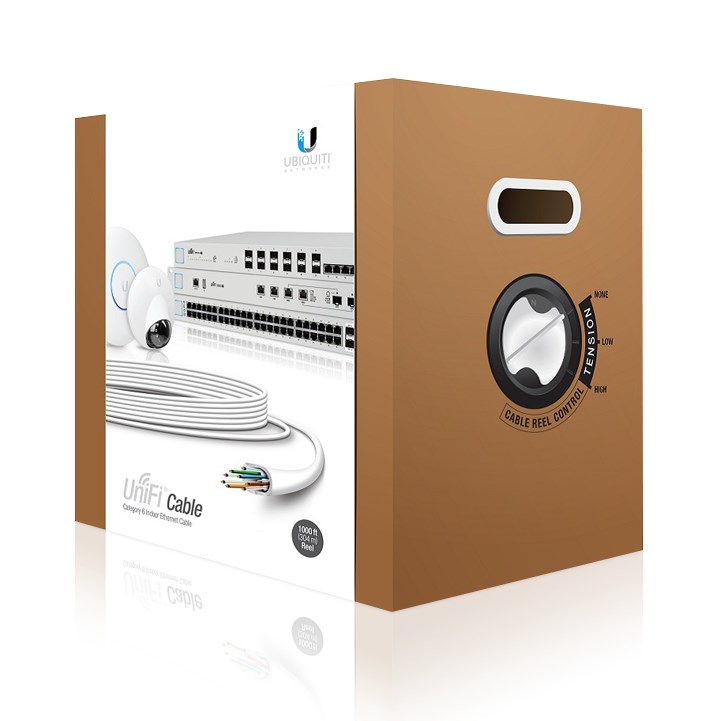 Mrežni kabel UBIQUITI UC-C6-CMR (cat6, bijeli, solid, 10/100/1000Base-T(X), pvc, 23 AWG)-0