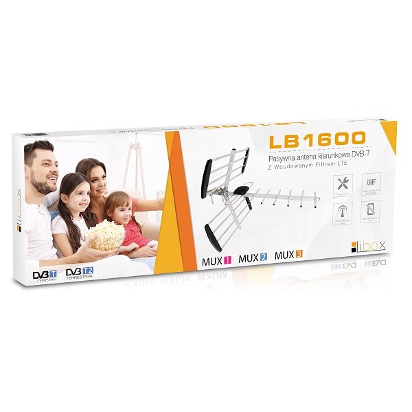 Antena za televiziju Libox kierunkowa 16-el. pasivna DVB-T sa filtrom LTE LB1600 vanjska 18 dB-3