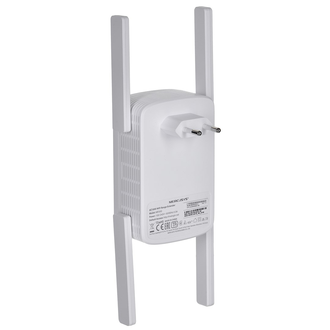 Repetitor MERCUSYS ME50G (1300 Mbit/s, dual-band, 4 antene, bijela boja)-3