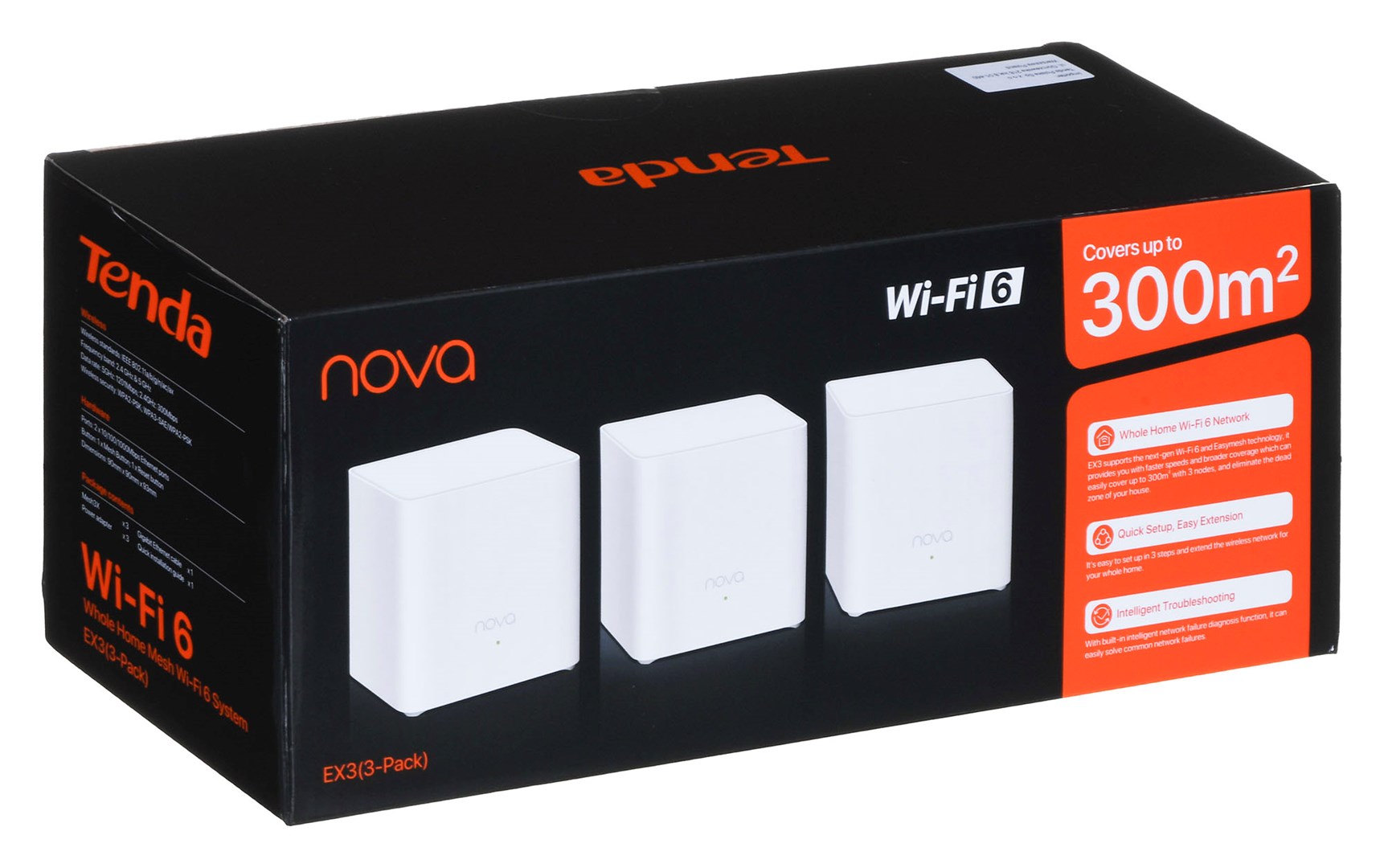 Sustav Mesh Wi-Fi 6 TENDA EX3 3-Pack AX1500-6