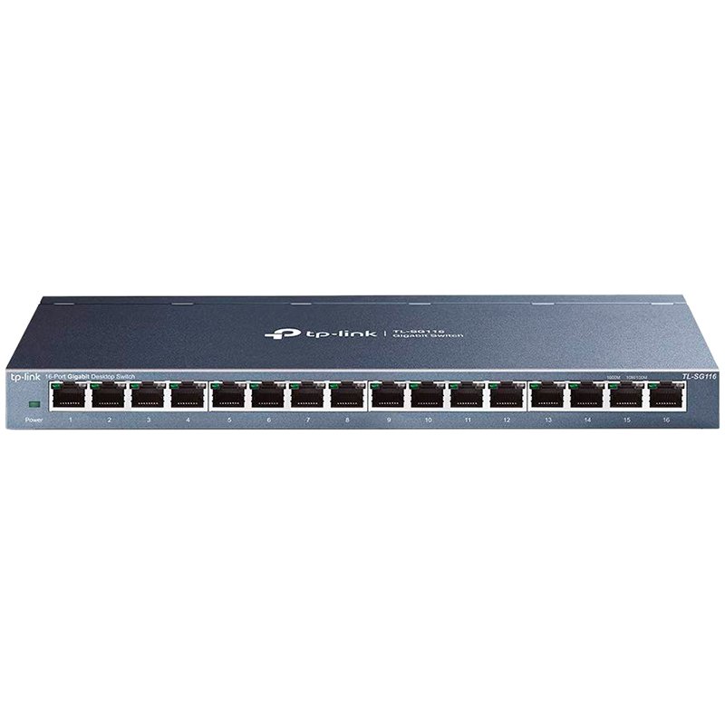 16-Port Gigabit Desktop Switch, 16 Gigabit RJ45 Ports, Desktop Steel Case-0