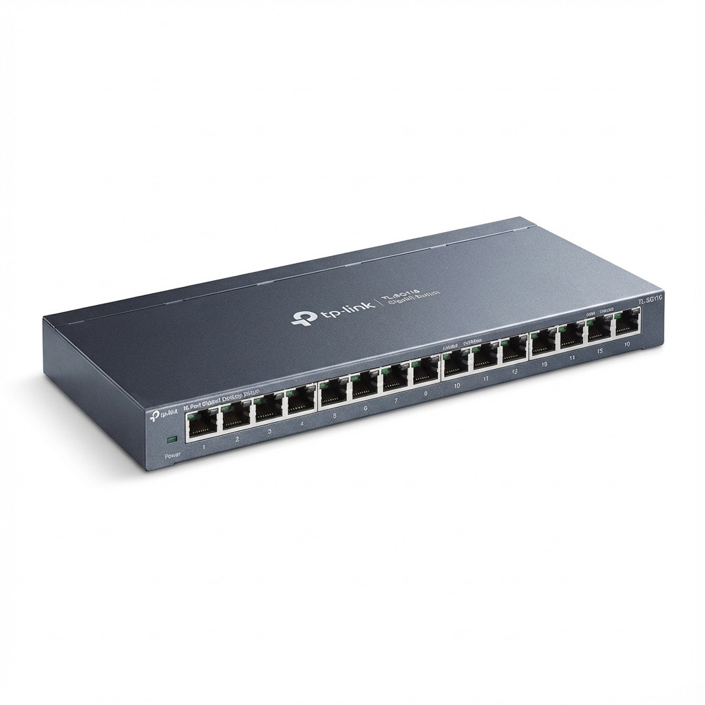 16-Port Gigabit Desktop Switch, 16 Gigabit RJ45 Ports, Desktop Steel Case-2