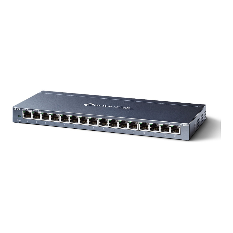 16-Port Gigabit Desktop Switch, 16 Gigabit RJ45 Ports, Desktop Steel Case-3