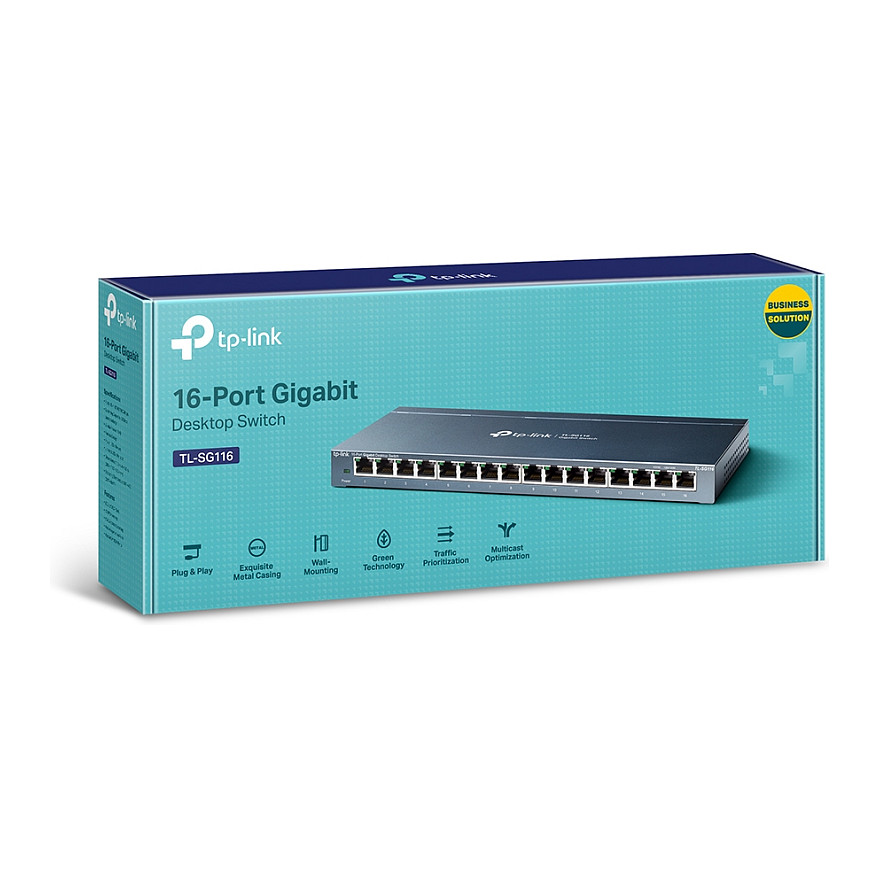 16-Port Gigabit Desktop Switch, 16 Gigabit RJ45 Ports, Desktop Steel Case-5