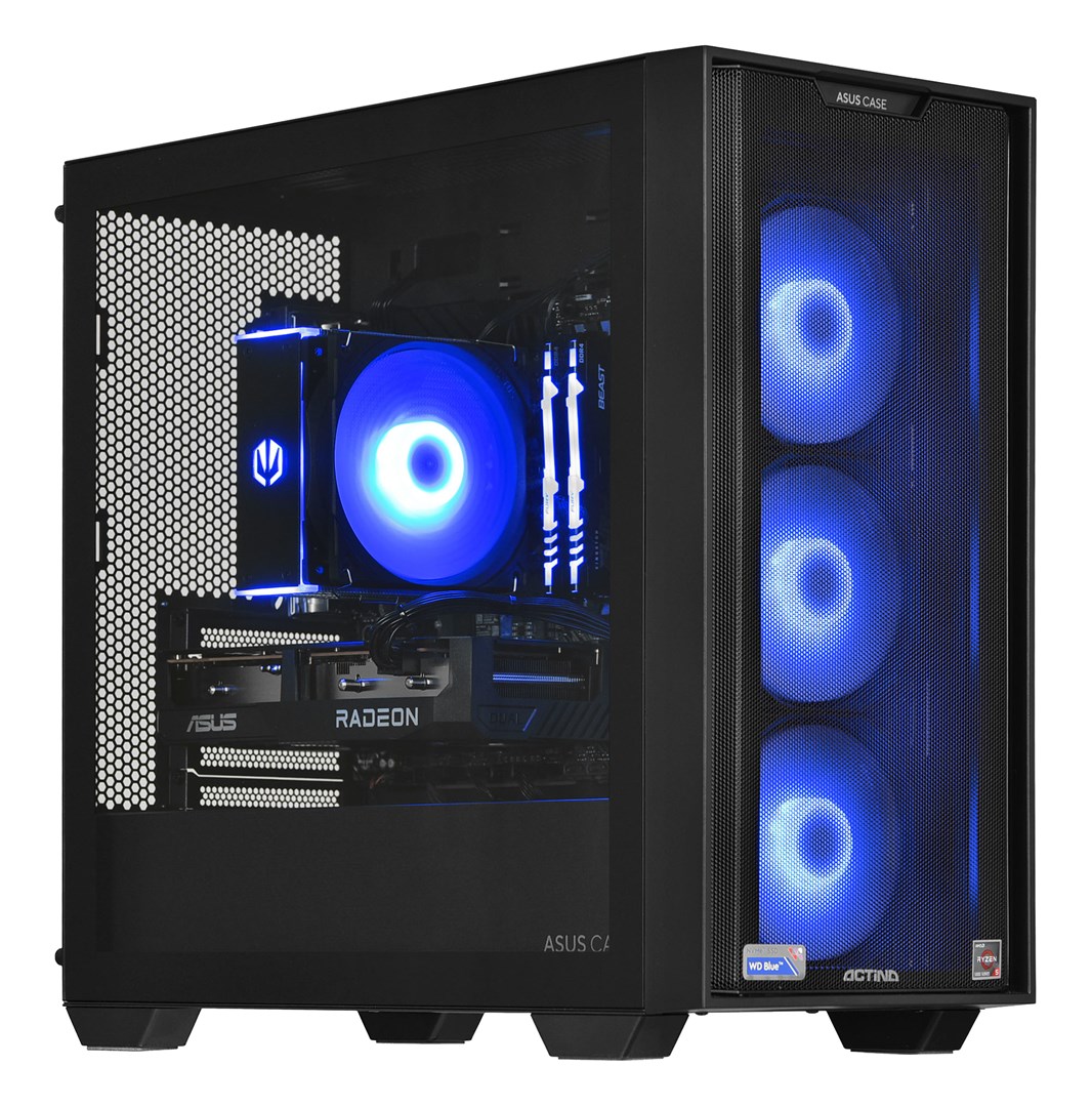 Stolno računalo ACTINA Mini Tower (AMD Ryzen™ 5 5600, 16 GB DDR4 RAM, 1 TB SSD, AMD Radeon RX 7600) crna-0