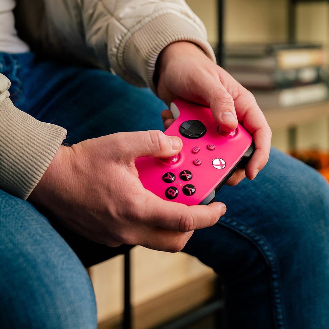 Kontroler MICROSOFT QAU-00083 (Bluetooth, Gamepad, analogni / digitalni) ružičasto-bijeli-6