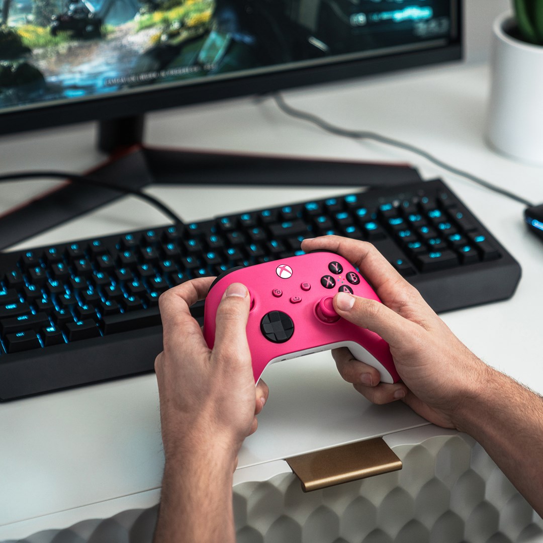 Kontroler MICROSOFT QAU-00083 (Bluetooth, Gamepad, analogni / digitalni) ružičasto-bijeli-8